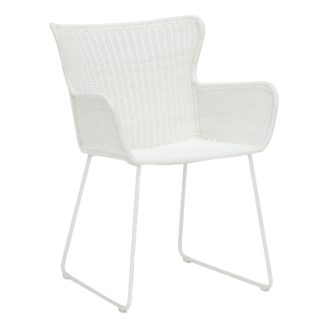 An Image of Marbella Garden Dining Chair, Stone White