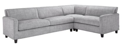 An Image of Habitat Chester Left Corner Fabric Sofa - Black and White