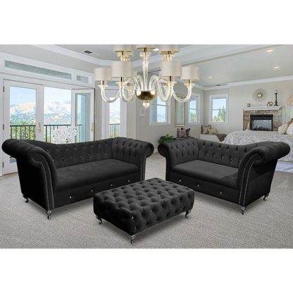 023893d202ff229d52a18d7d7329dbae7ea8f38fd3a2517488325cd59b48785d.jpg An Image of Izu Plush Velvet 2 Seater And 3 Seater Sofa Suite In Cosmic