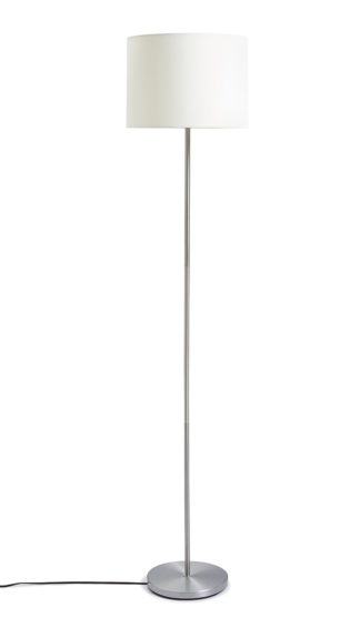 An Image of Habitat Satin Stick Floor Lamp - Cream