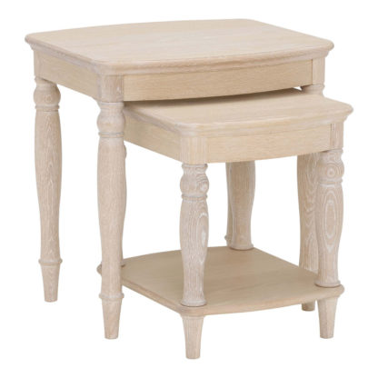 An Image of Charente Nest of Tables, Chalk Oak