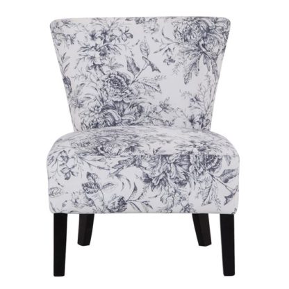 An Image of Austen Linen Lounge Chaise Chair In Floral