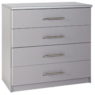 An Image of Argos Home Normandy 4 Drawer Chest - Grey