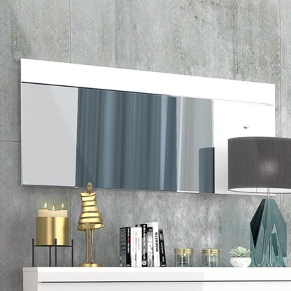 076c01e28a8e9b2e71a058153175170c4e8cffa3b3eb546485043c23ad9d47d7.jpg An Image of Lice Wall Bedroom Mirror With White High Gloss Frame