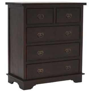 An Image of Sumatra 5 Drawer Chest, Dark Wood