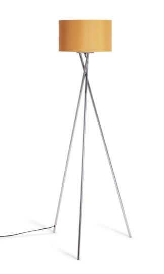 An Image of Habitat Tripod Floor Lamp - Mustard and Chrome