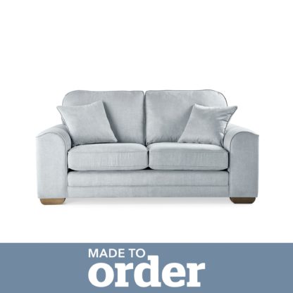 09772d0657c4fe3b18ef25cc80b89376a814c486bddf38e6ab3782256a96f3f9.jpg An Image of Morello 2 Seater Sofa Brushed Plain Fabric Brushed Plain Cobalt