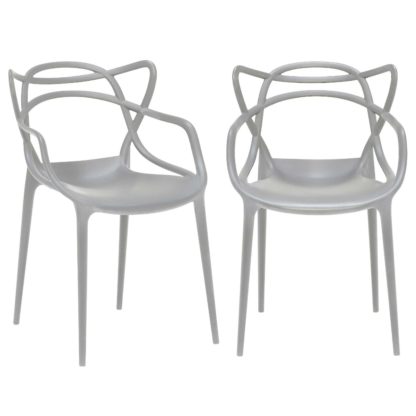 An Image of Pair of Kartell Masters Dining Chairs Sage