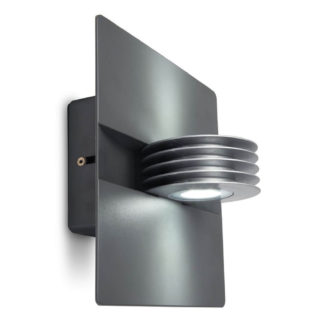 An Image of Lutec Split LED 9W LED Up/Down Wall Light - Graphite