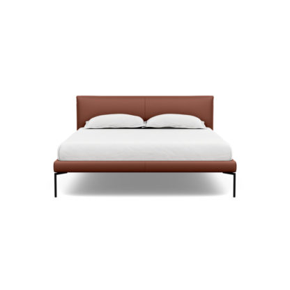 An Image of Heal's Matera Bedstead King Leather Hide Tobacco 7179
