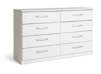 An Image of Argos Home Hallingford 4+4 Drawer Chest - White