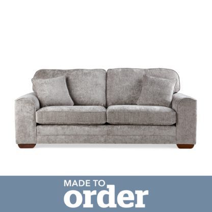 An Image of Morello 3 Seater Sofa Luxury Chenille Premium Chenille Rosewood