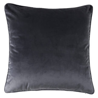 An Image of Large Plain Velvet Cushion - Dark Grey
