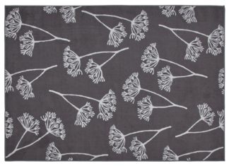 An Image of Habitat Cow Parsley Rug - 120x170cm - Charcoal