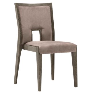 An Image of Vinci Ambra Low Back Chair, Scarlet Light Taupe