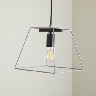 An Image of Nella 1 Light Silver Pendant Ceiling Fitting Silver