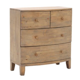 An Image of Lewes Reclaimed Wood 4 Drawer Chest, Wheat