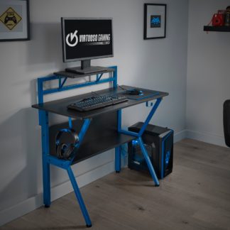 An Image of Rogue Blue Gaming Desk Blue
