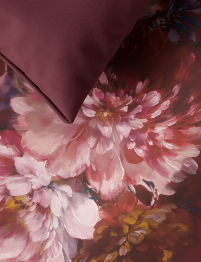 An Image of M&S Pure Cotton Floral Bedding Set