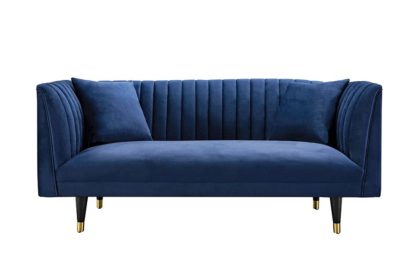 An Image of Baxter Two Seat Sofa - Navy Blue