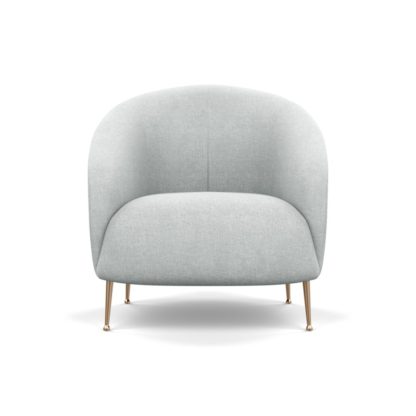 11497bb89502686bf9f132b7e82941f5a19205ee4318bb14ad5888c98e9688b2.jpg An Image of Heal's Bloomsbury Armchair Brecon Charcoal Brass Feet