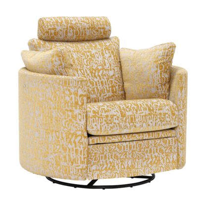 116b01af570f6ff385609ecbc79cd45397f46a308a5f865d96976b02533c225f.jpg An Image of Fama Moon Leather Rocking Swivel Chair