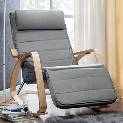 1377183832178b2621a62c09afae055887bbbb4eccb932cc3fe3a155d8e998b5.jpg An Image of Orano Rocking Chair In Light Grey With Wooden Armrests