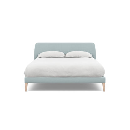 An Image of Heal's Wallis Bedstead King Brushed Cotton Cadet Black