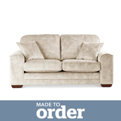 13cd9ba2ee485311931f27e6e74524cb83a8eca1a3e3a24e183e3c126a8ba2d6.jpg An Image of Morello 2 Seater Sofa Slub Velvet Slub Velvet Forest Green