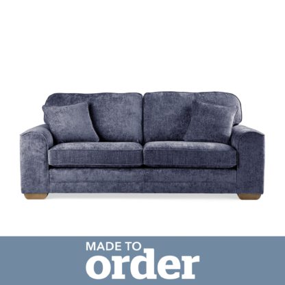 An Image of Morello 3 Seater Sofa Luxury Chenille Premium Chenille Rosewood