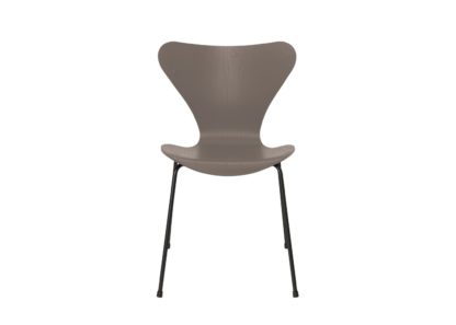 An Image of Fritz Hansen Series 7 Chair Coloured Ash Black Legs Light Beige