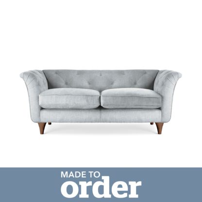 168993341e9afff79430e2464d57d38bf9148fcaebe7c4607318709bf4fb756d.jpg An Image of Jaipur 2 Seater Sofa Brushed Plain Fabric Brushed Plain Cobalt