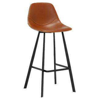 An Image of Fiori Bar Stool, Brown