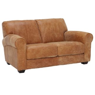 An Image of New Houston Leather 2 Seater Sofa