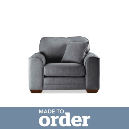 185be492a817c71804e9f56ff2937c4aea53b13f4fb9094533e18e2d0be5ad28-1.jpg An Image of Morello Armchair Brushed Plain Fabric Brushed Plain Cobalt