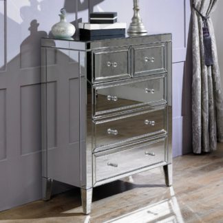 An Image of Valencia Mirrored 3+2 Drawer Chest
