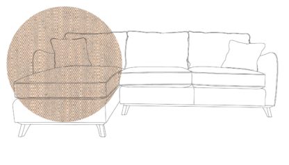 An Image of Heal's Ravello Left Hand Corner Sofa Broad Weave Lagoon