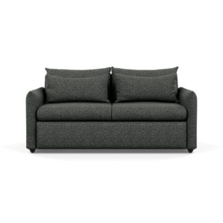 An Image of Heal's Pillow Sofa Bed Brecon Charcoal Black Feet