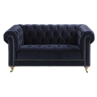 An Image of Ullswater Velvet 2 Seater Chesterfield Sofa