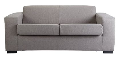 An Image of Argos Home Ava 2 Seater Fabric Sofa Bed - Light Grey
