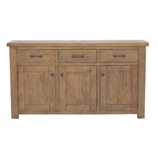 An Image of Antix 3 Door 3 Drawer Sideboard, Smokehouse Distress