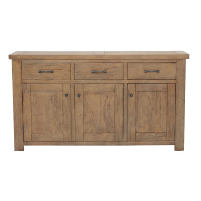 An Image of Antix 3 Door 3 Drawer Sideboard, Smokehouse Distress