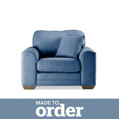 1d9834e70e76c11c5c2b8342b7b1b6a75d7ad0a4b5ea803a49a0eaa7c103711f-1.jpg An Image of Morello Armchair Brushed Plain Fabric Brushed Plain Cobalt