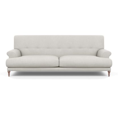 An Image of SCP Oscar 3 Seater Informal Sofa Capelo Linen-Cotton Ink Spot Walnut Feet