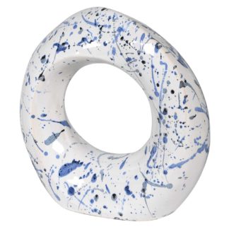 An Image of Ceramic Ring Decoration, White and Blue