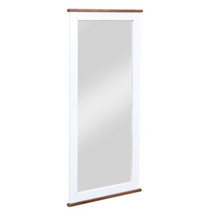 1eec3d8f08ce44632a469824b71ea6a30181e1e79509f79233a74b9f2916bdd0.jpg An Image of Westerland FSC Wooden Wall Mirror In White And Oak