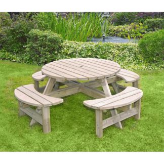 An Image of Anchor Fast Milldale Round Picnic Bench FSC