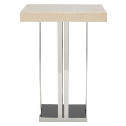 An Image of Elba Square Bar Table, Marble