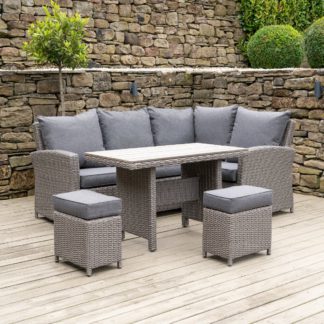 An Image of Murcia Garden Compact Corner Set in Stone Grey