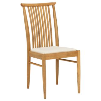 An Image of Ercol Teramo Slatted Dining Chair, Pale Oak